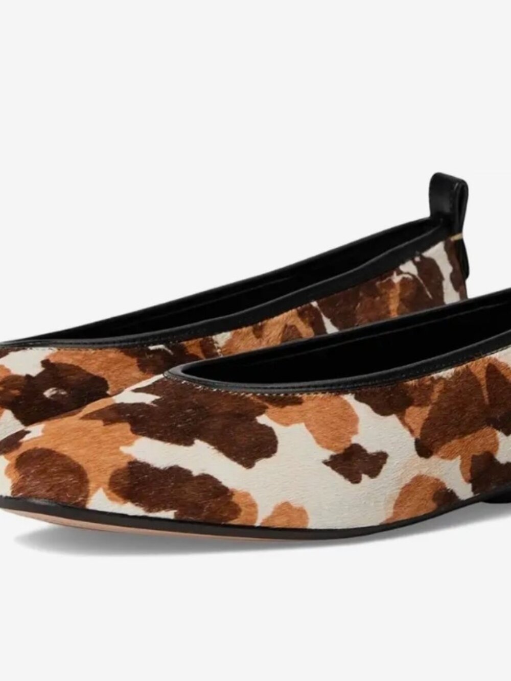Naturalizer 27 Edit Carla Brown Cow Calf Hair Ballet Flat Women's Sizes  NEW